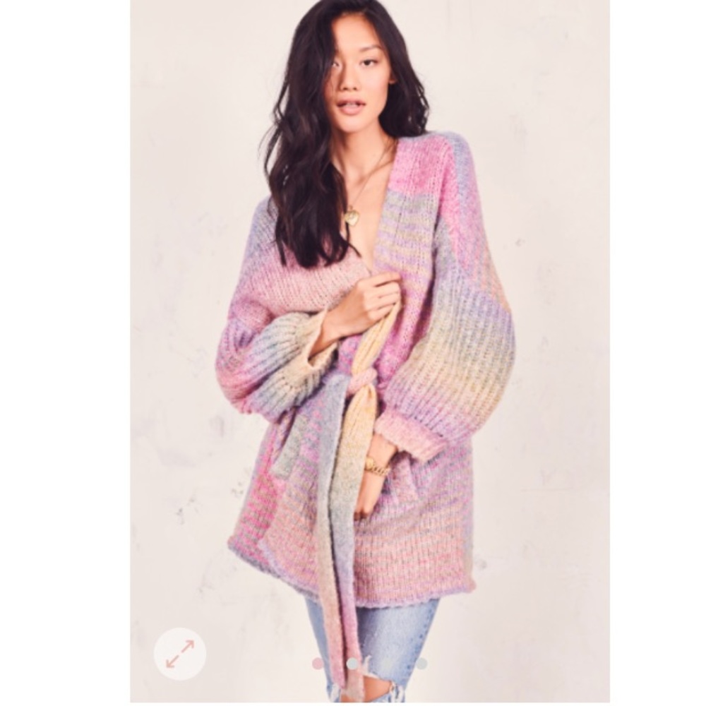 RARE Loveshackfancy Ombré Cardigan Sweater - Picture 3 of 16